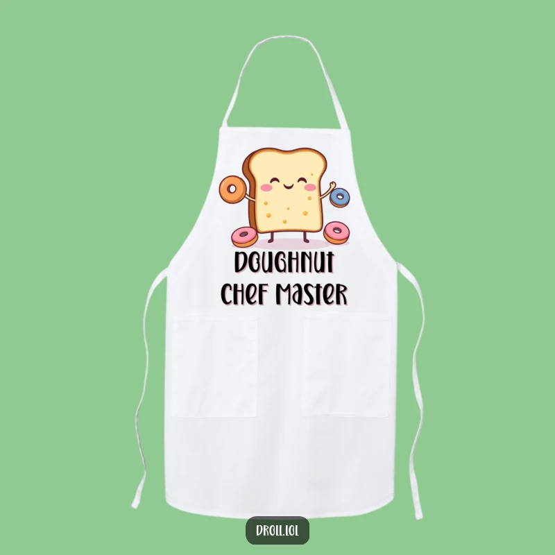 Funny Toast Donut Juggling Apron: Happy Chef, Kitchen Fun Gift!