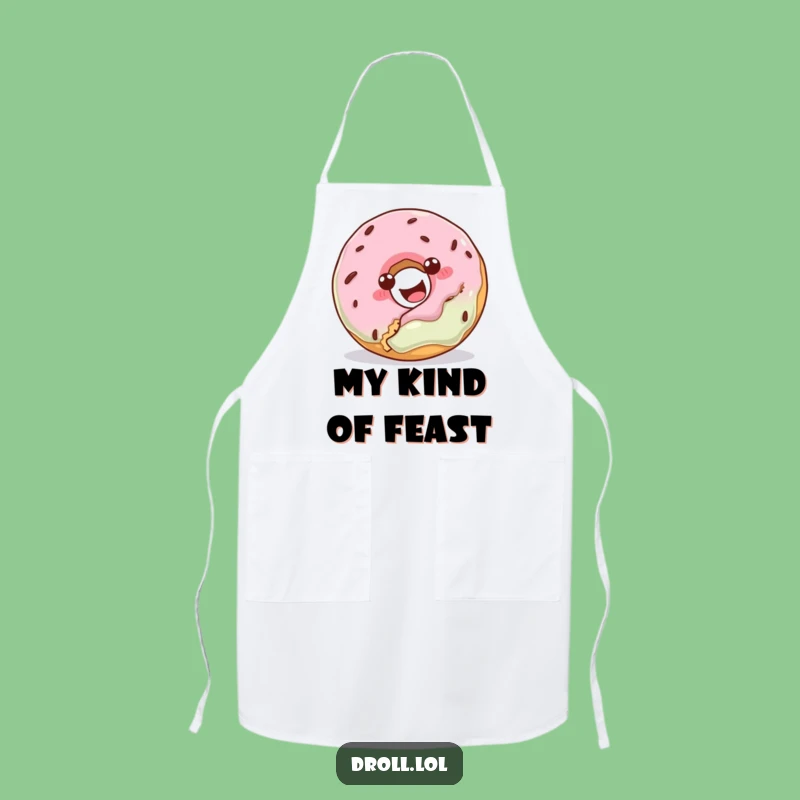 Funny Donut Cookie Bite Apron - Cook Up Some Laughs in the Kitchen