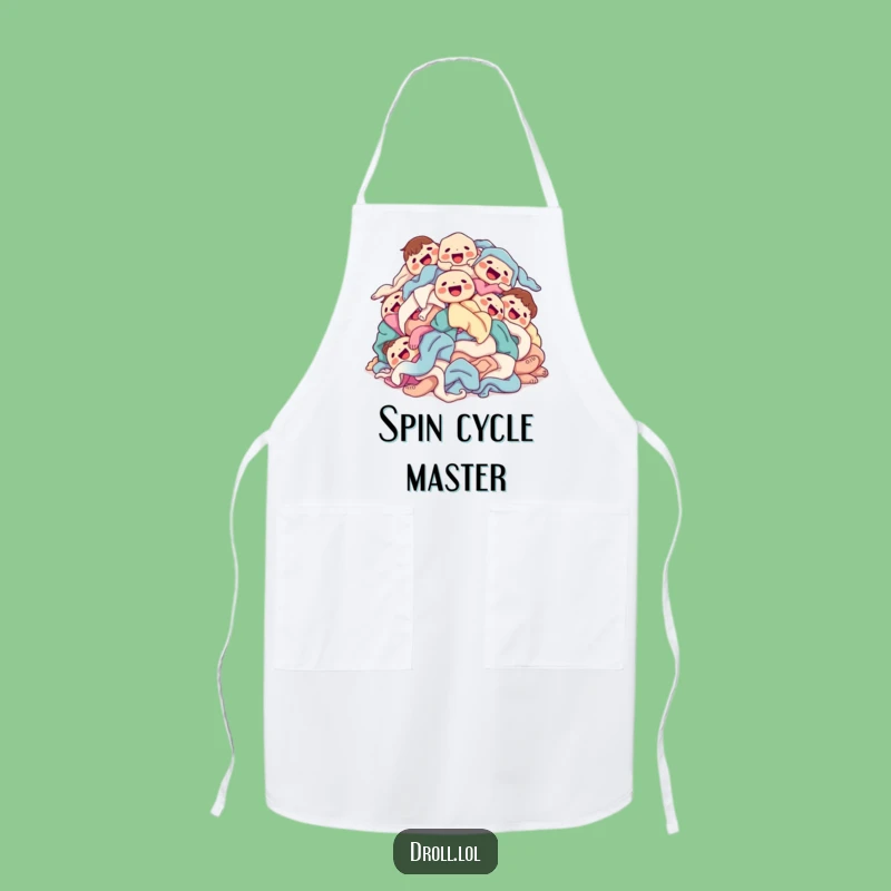 Funny Laundry Pile Apron: Clean Clothes Champion, Perfect Kitchen Gift