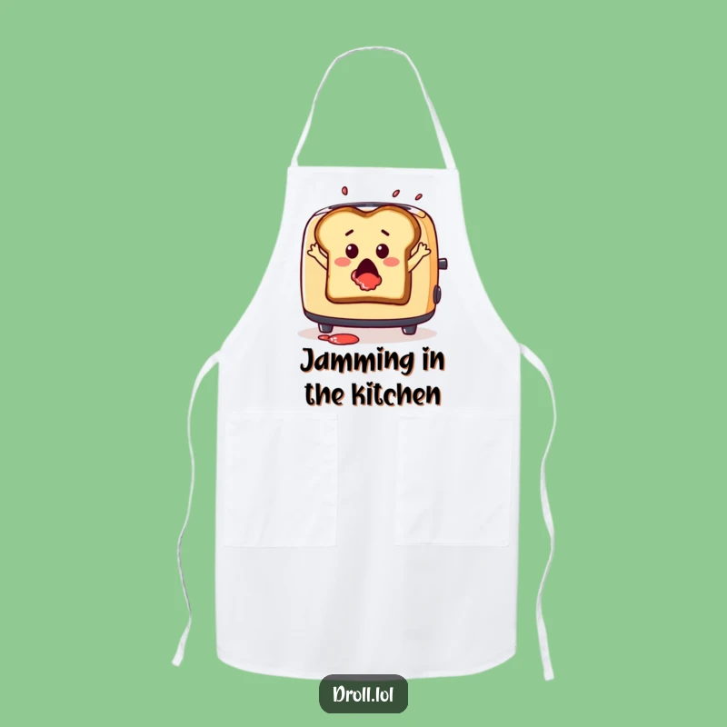 Funny Toast Leap Apron - Dramatic Kitchen Wear for Hilarious Cooks Gift
