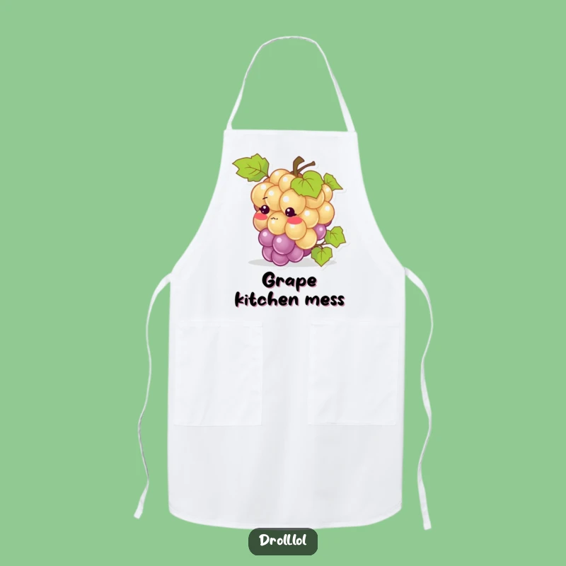 Funny Blushing Grape Apron - Cook with Cute Clumsiness
