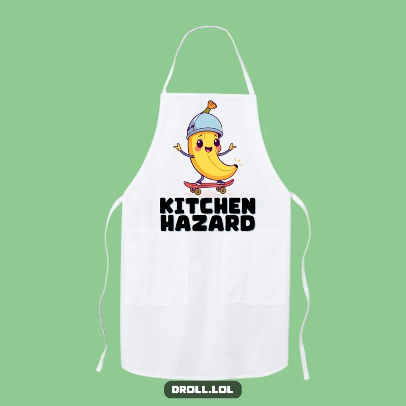 Funny Banana Peel Skater Apron: Cook with Extreme Fun - Hilarious Gift!