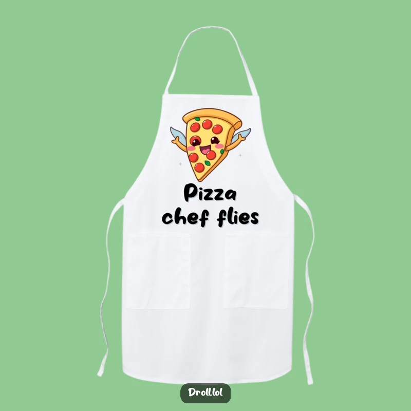 Funny Flying Pizza Apron: Pepperoni Wings Chef Gift, Hilarious Kitchen