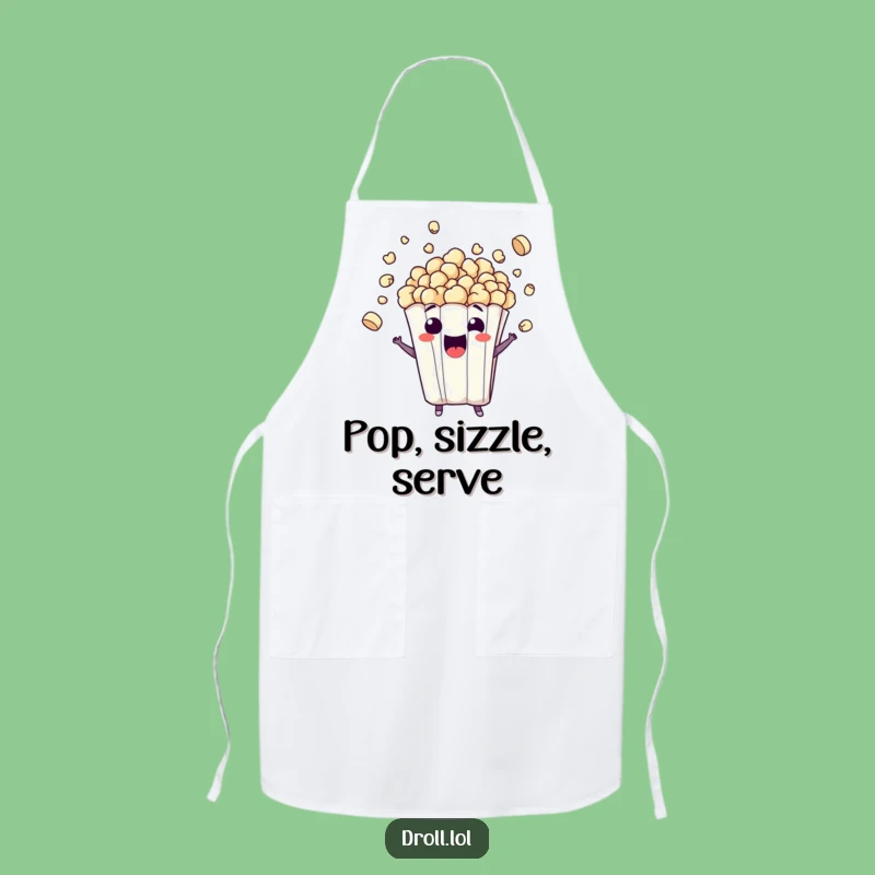 Funny Popcorn Burst Apron - Exciting Kitchen Wear, Hilarious Snack Gift