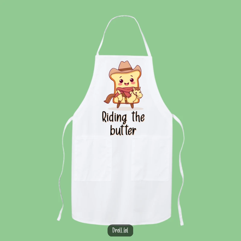 Funny Cowboy Bread Apron: Hilarious Western Slice's Butter Ride Protection