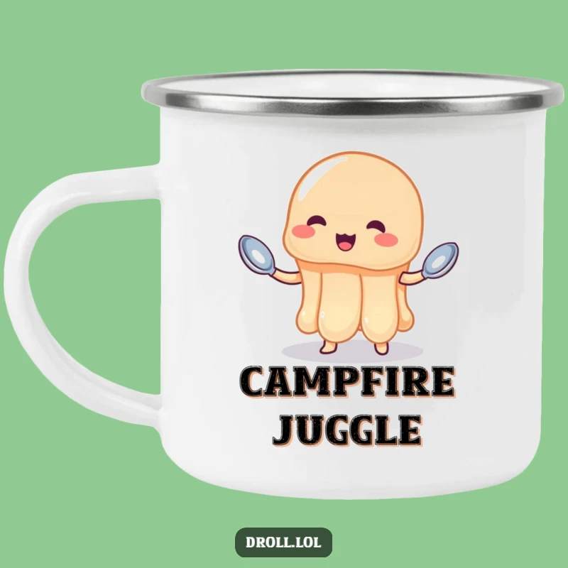 Funny Jelly Juggling Spoons Camping Mug - Durable, Jiggly Dessert Outdoor Gift