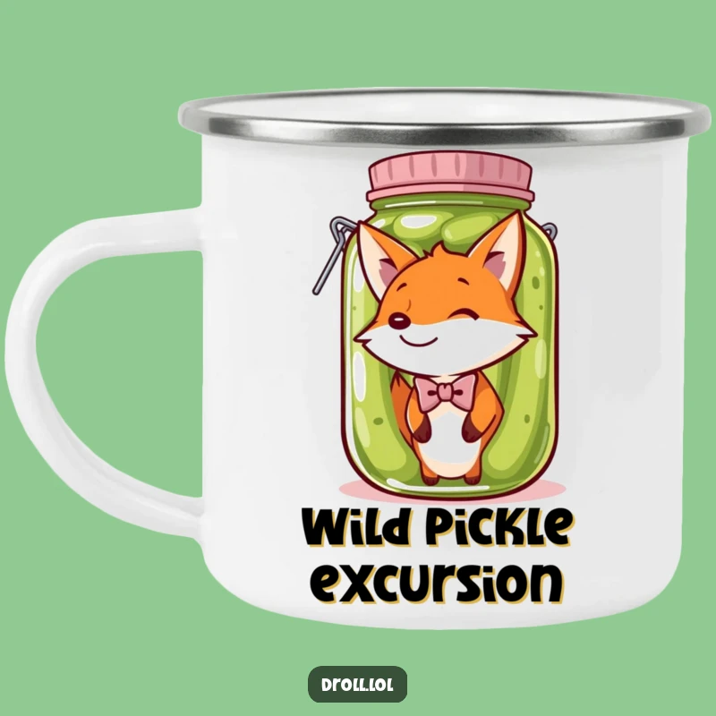 Durable Funny Fox Pickle Jar Camping Mug: Hilarious Adventures Await