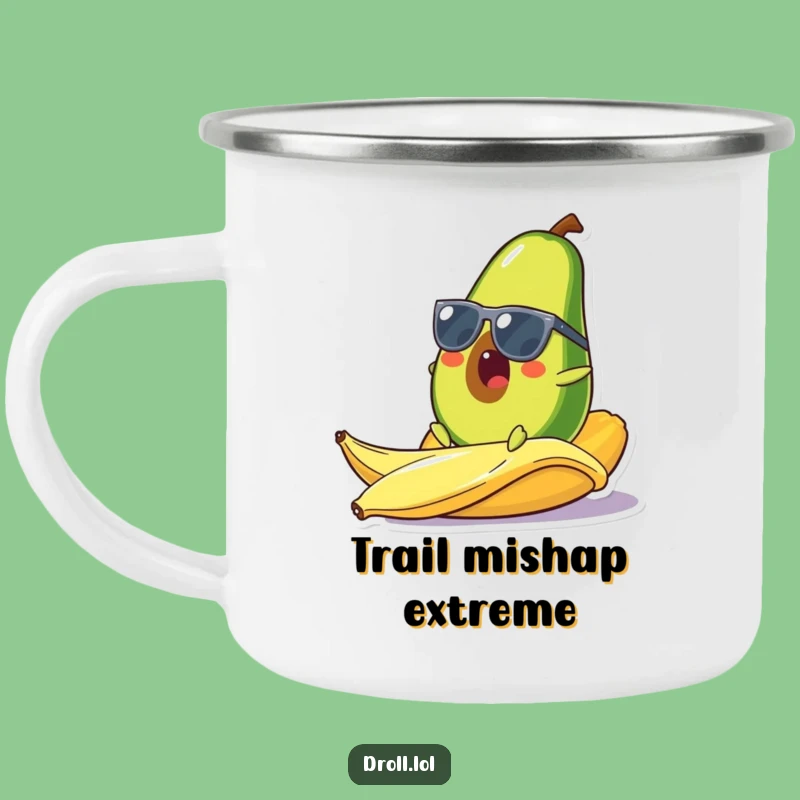 Funny Avocado Camping Mug: Cool Camp Vibes, Slipping Fruit, Perfect Funny Gift