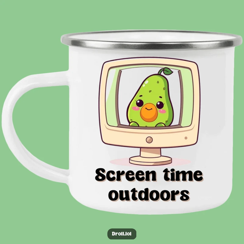 Funny Avocado Computer Camping Mug - Nerdy Tech Outdoor Gift