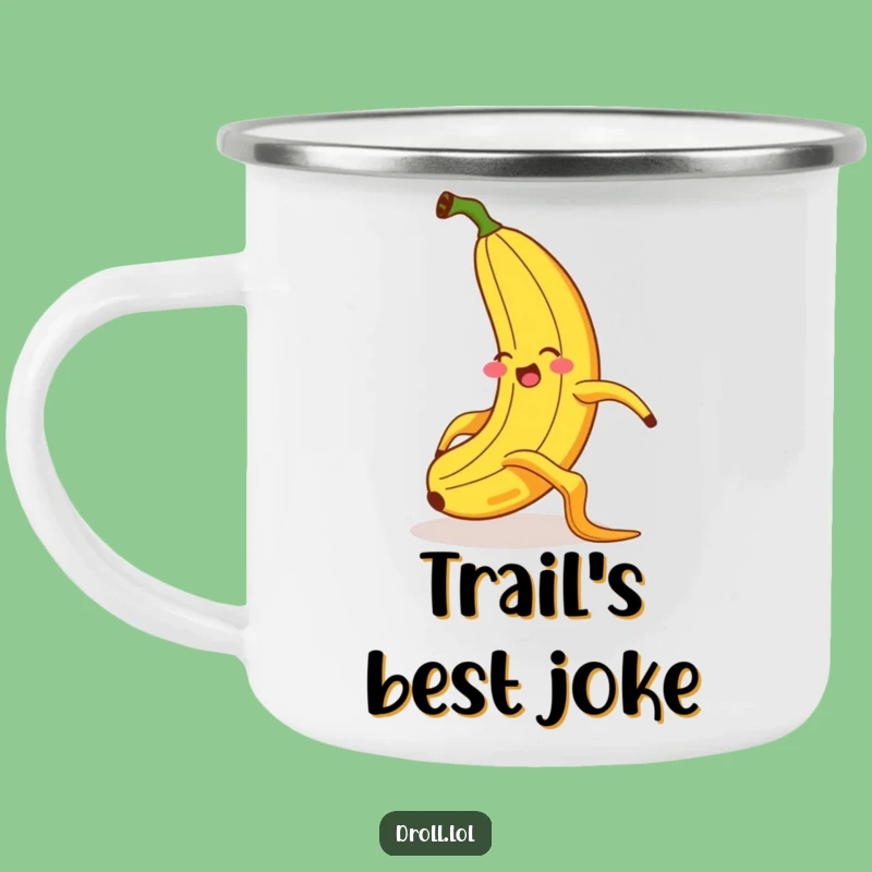 Funny Banana Slipping Camping Mug - Exaggerated Flair Outdoor Fun