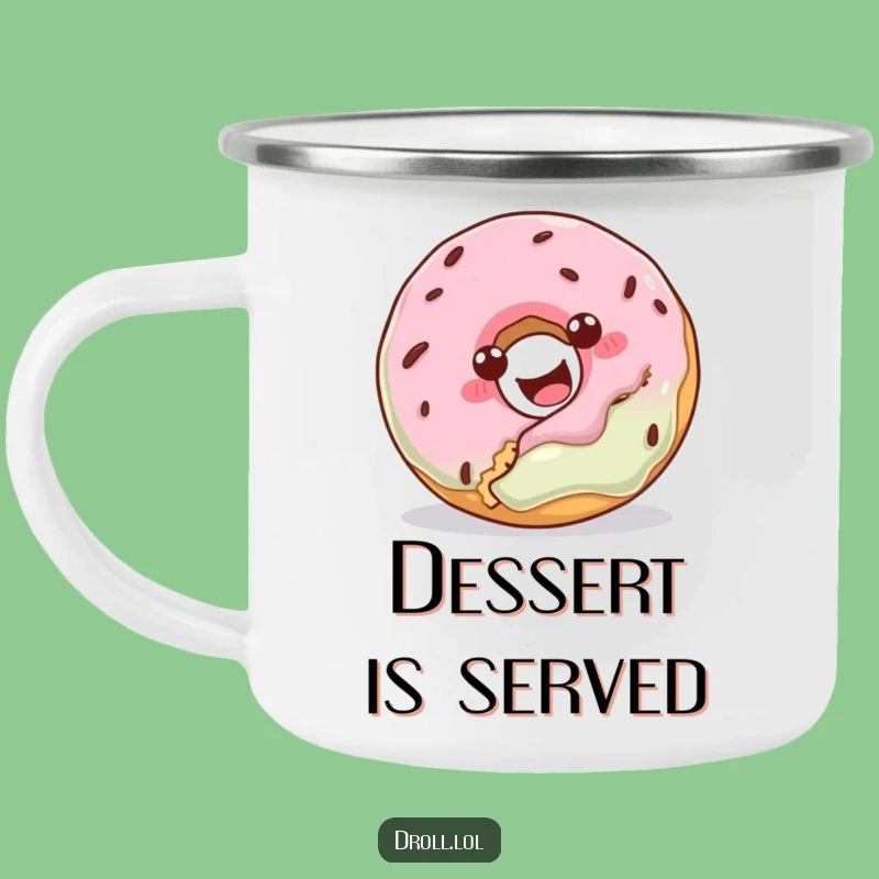 Funny Donut Cookie Bite Camping Mug - Adventure Fuel with a Smile