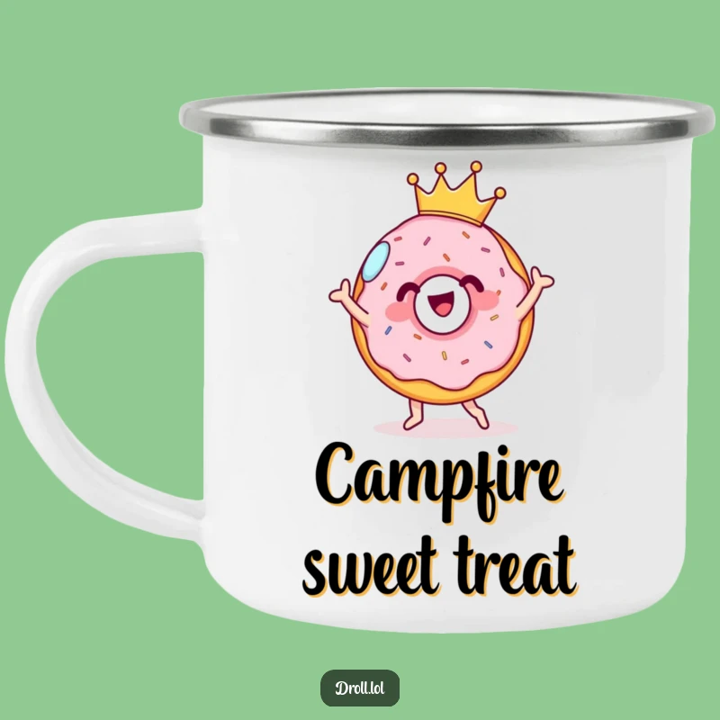 Funny Donut Dance Camping Mug: Cheerful Crowned Treat Gift