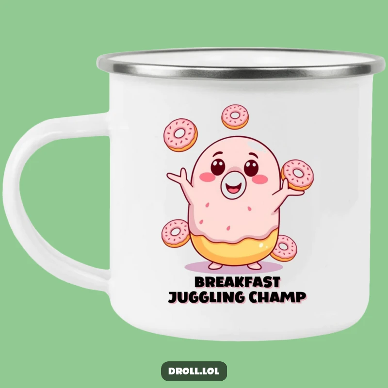 Funny Donut Juggling Camping Mug: Enjoy Hot Drinks Outdoors with This Hilarious and Durable Cup