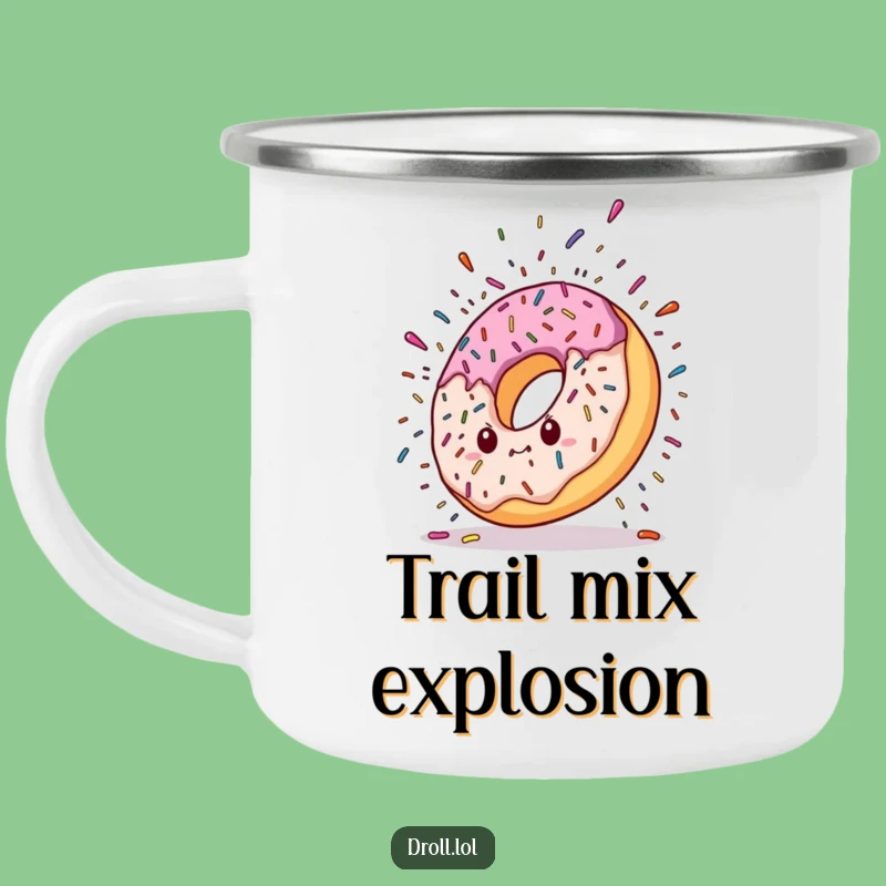 Funny Falling Donut Camping Mug - Adventure & Sweetness Funny Gift