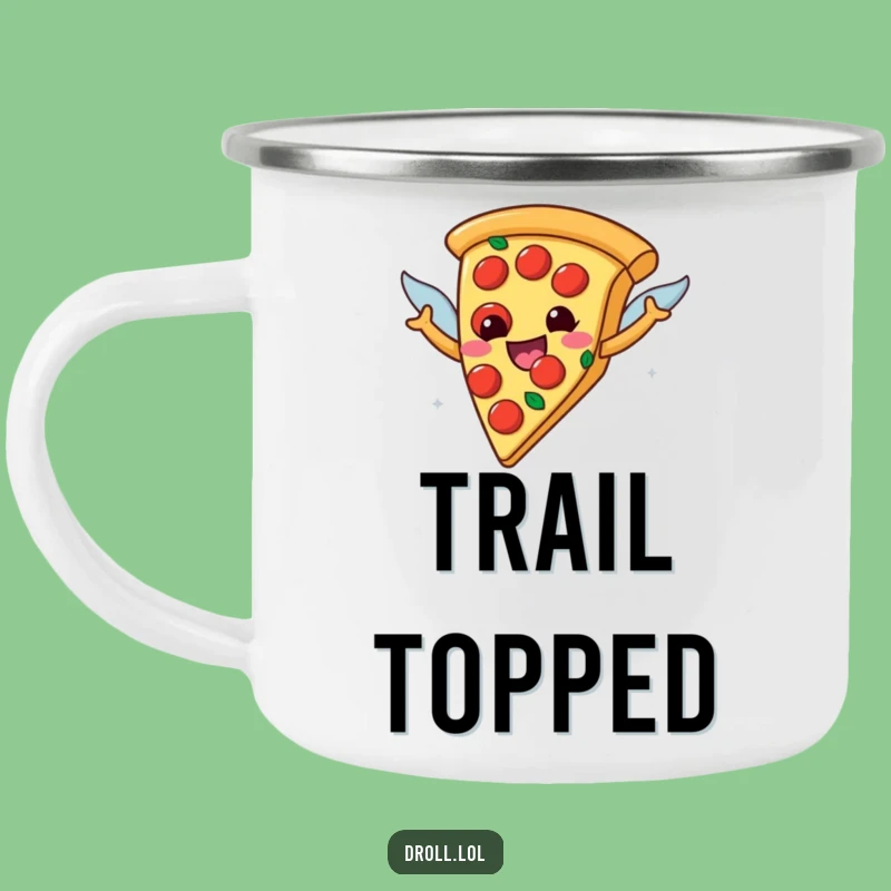 Funny Flying Pizza Camping Mug: Pepperoni Wings Cup, Outdoor Food Gift