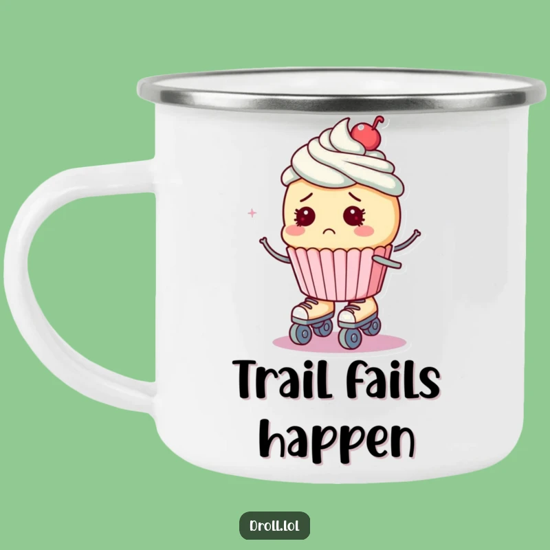 Funny Roller Skate Cupcake Camping Mug: Bewildered Explorer, Outdoor Gift!