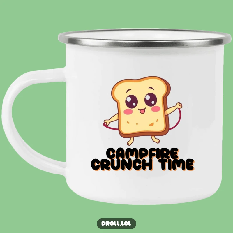 Funny Toast Jumping Rope Camping Mug: Breakfast Fuel for Hilarious Adventures