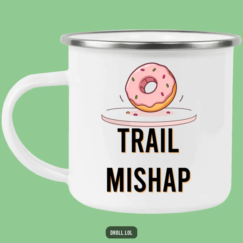 Funny Slow Motion Donut Camping Mug: Quirky Campfire Companion, Perfect Funny Gift