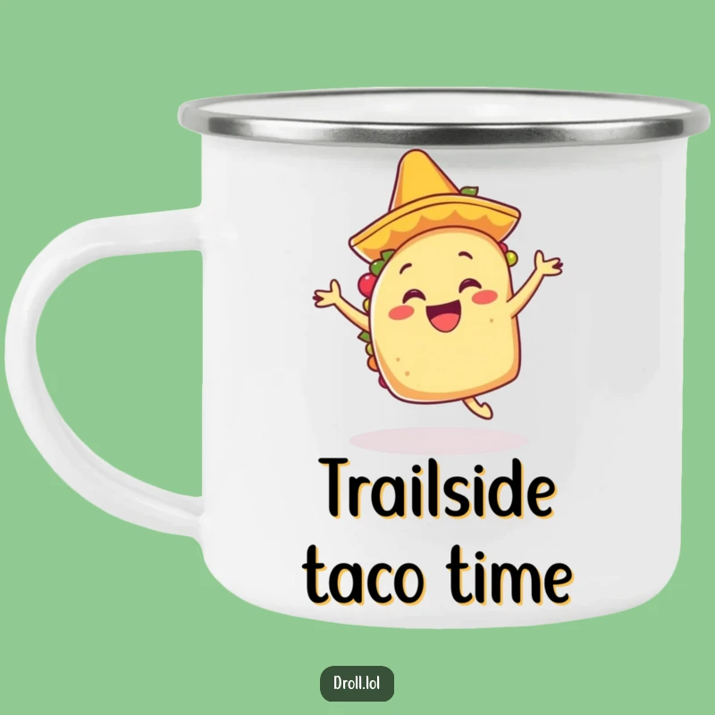 Funny Dancing Taco Enamel Mug: Fiesta Adventures and Hilarious Moments
