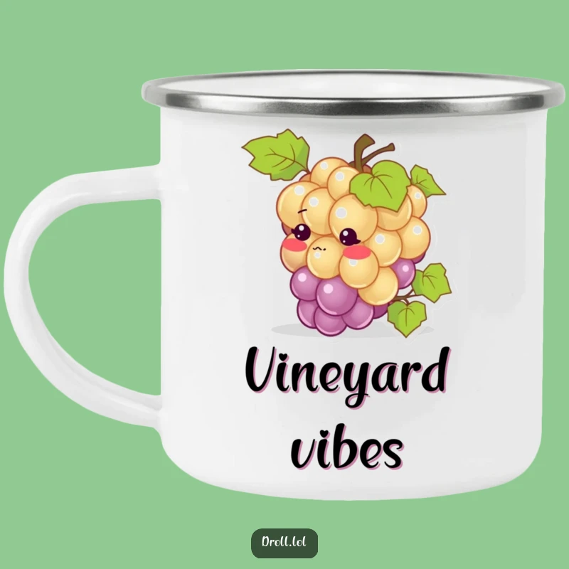 Funny Blushing Grape Camping Mug - Awkward Adventures Start Here