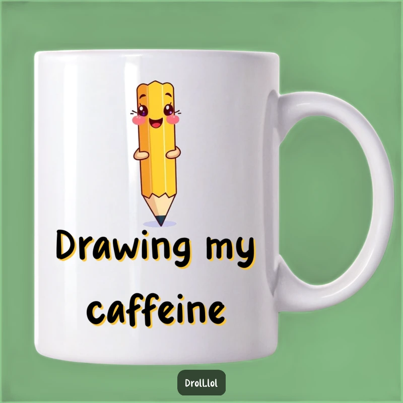 Funny Pencil Drawing Mug: Hilarious Artist's Self-Creation Gift