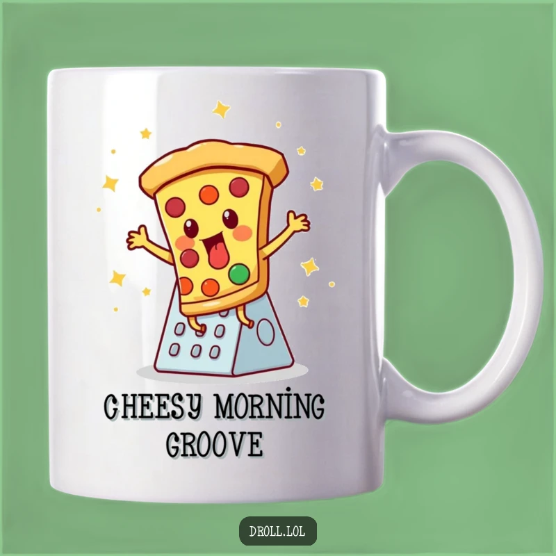 Funny Pizza Disco Mug - Hilarious Dancer Gift for Foodie Fun