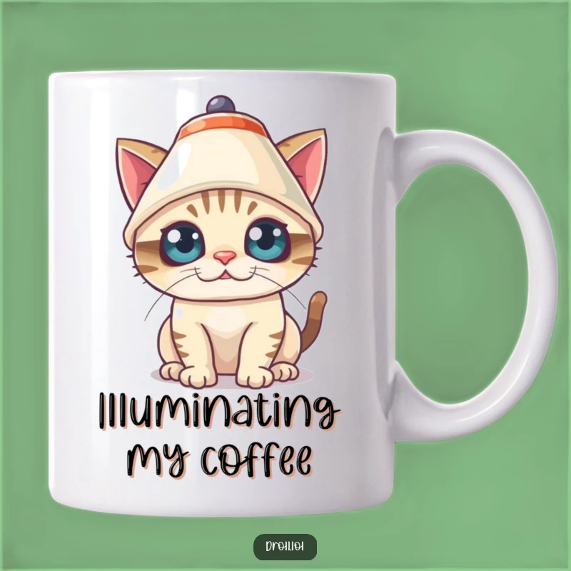 Funny Cat Lampshade Mug: Hilarious Party Animal - Perfect Gift!