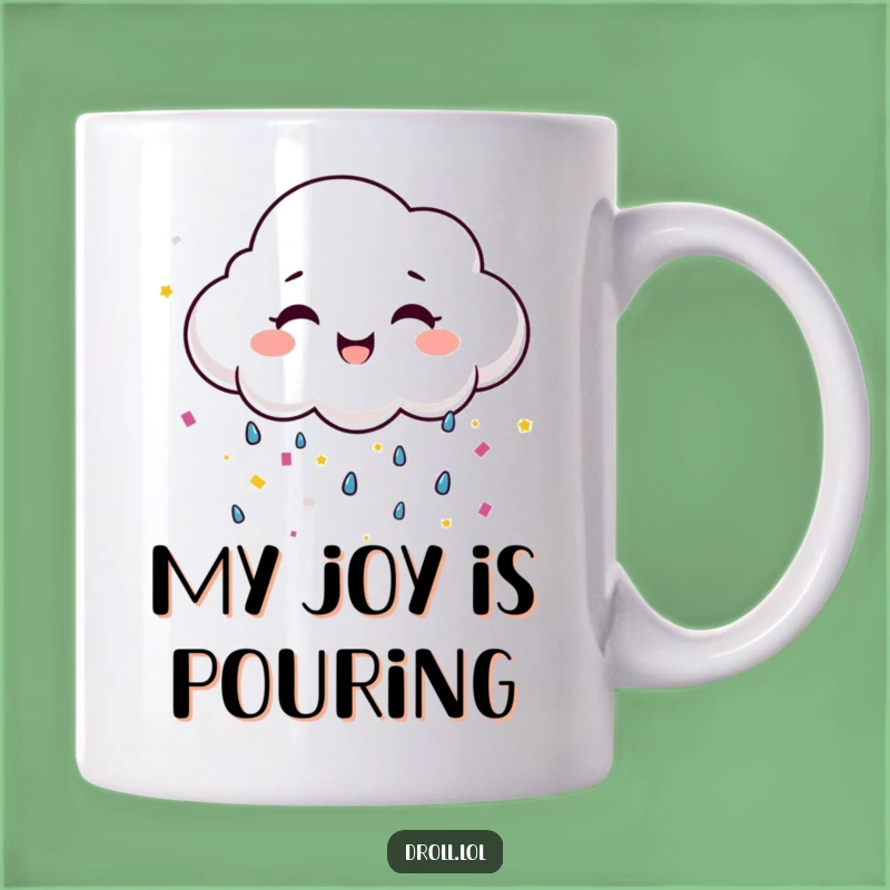Funny Happy Cloud Confetti Mug - Joyful & Hilarious Gift!