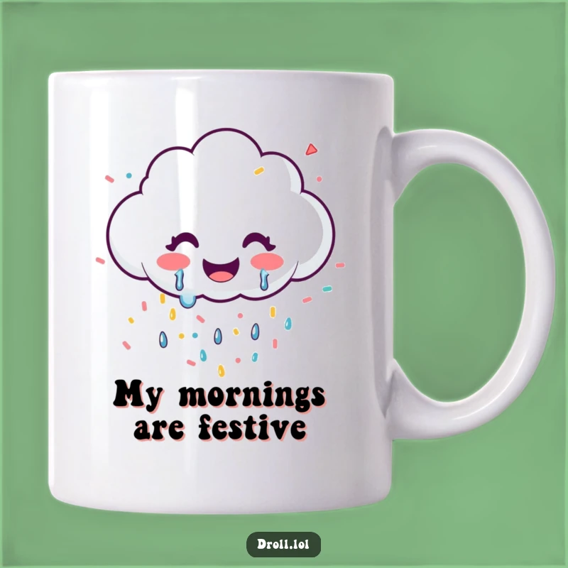 Funny Happy Cloud Confetti Mug - Spread Joy with Every Sip!