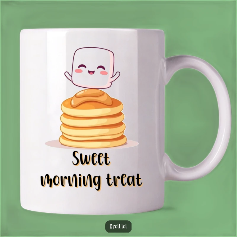 Funny Marshmallow Pancakes Mug: Giggling Cartoon Character Gift For Sweet Lovers