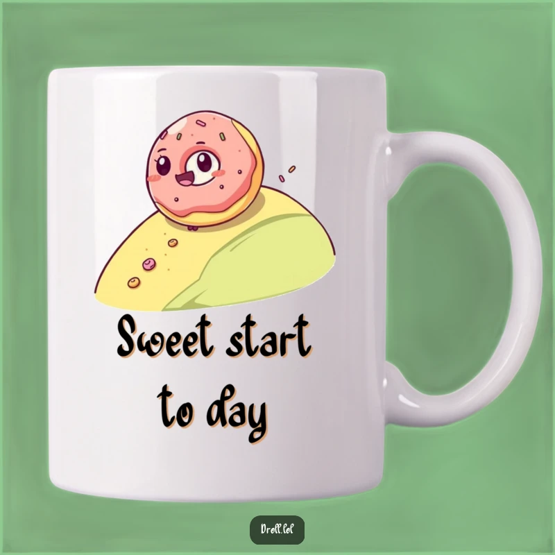 Funny Donut Roll Mug: Giggling Jelly Donut, a Sweet and Funny Gift!