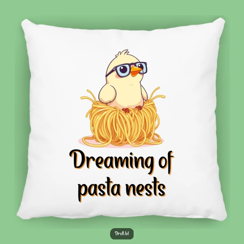 Funny Bird Spaghetti Nest Pillow: Cozy Up with Hilarious Decor!