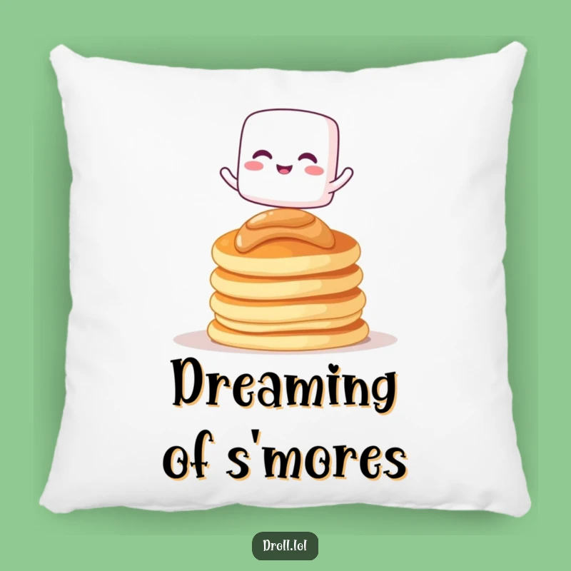 Funny Marshmallow Pancakes Pillow: Cozy Giggling Cartoon Character Cushion Gift