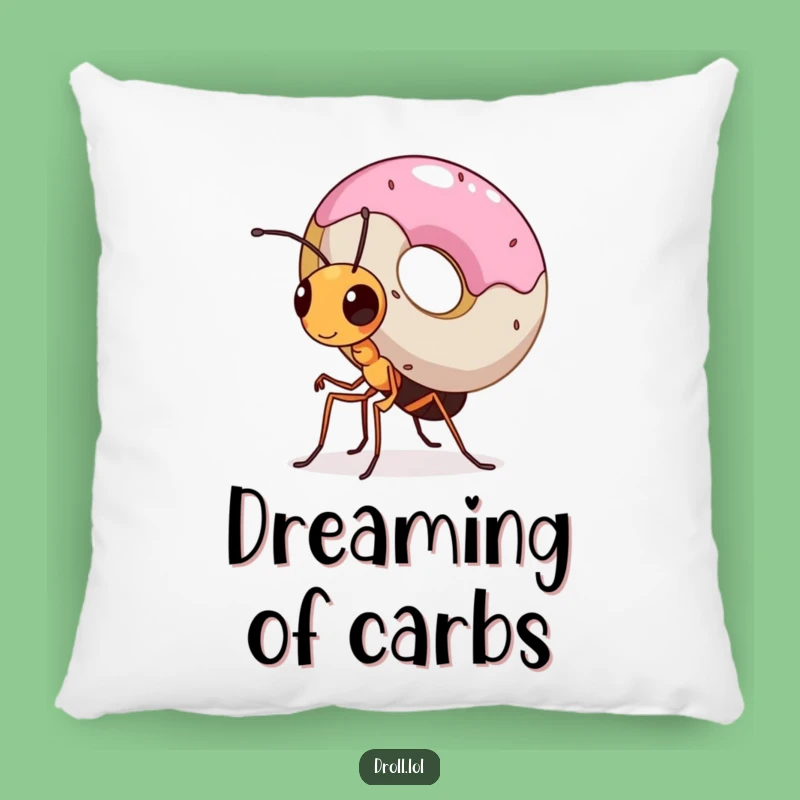 Funny Ant Donut Pillow - Determined Tiny Strength Cushion