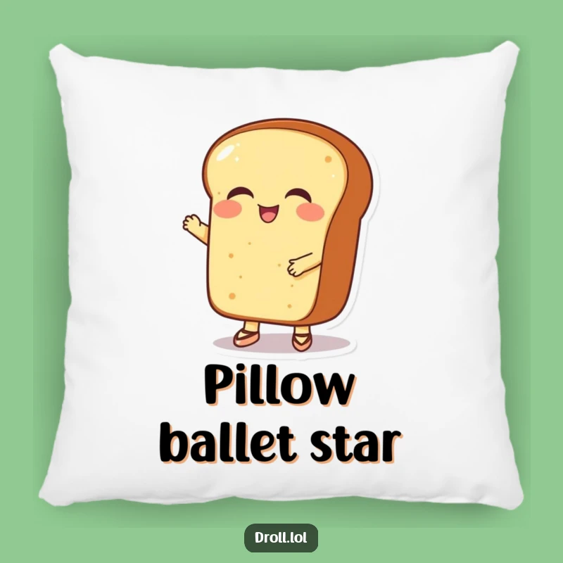 Funny Ballet Bread Accent Pillow: Cozy Comfort with a Hilarious Twist