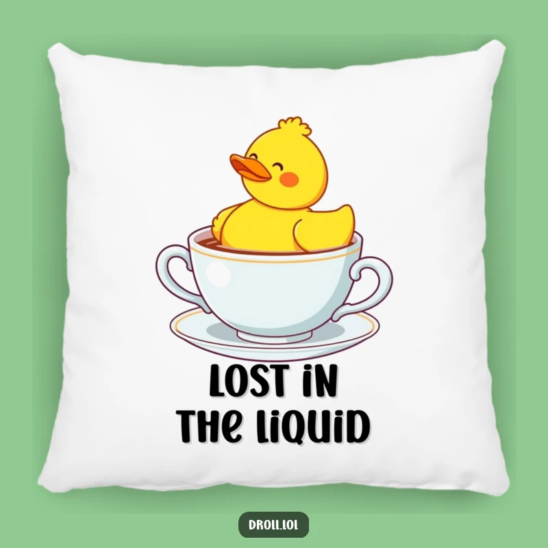 Funny Confused Duck Teacup Pillow - Cozy & Comical Home Decor!