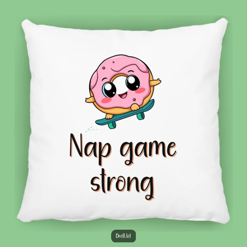 Funny Donut Skateboard Pillow: Cozy Comfort Meets Hilarious Design, Great Gift