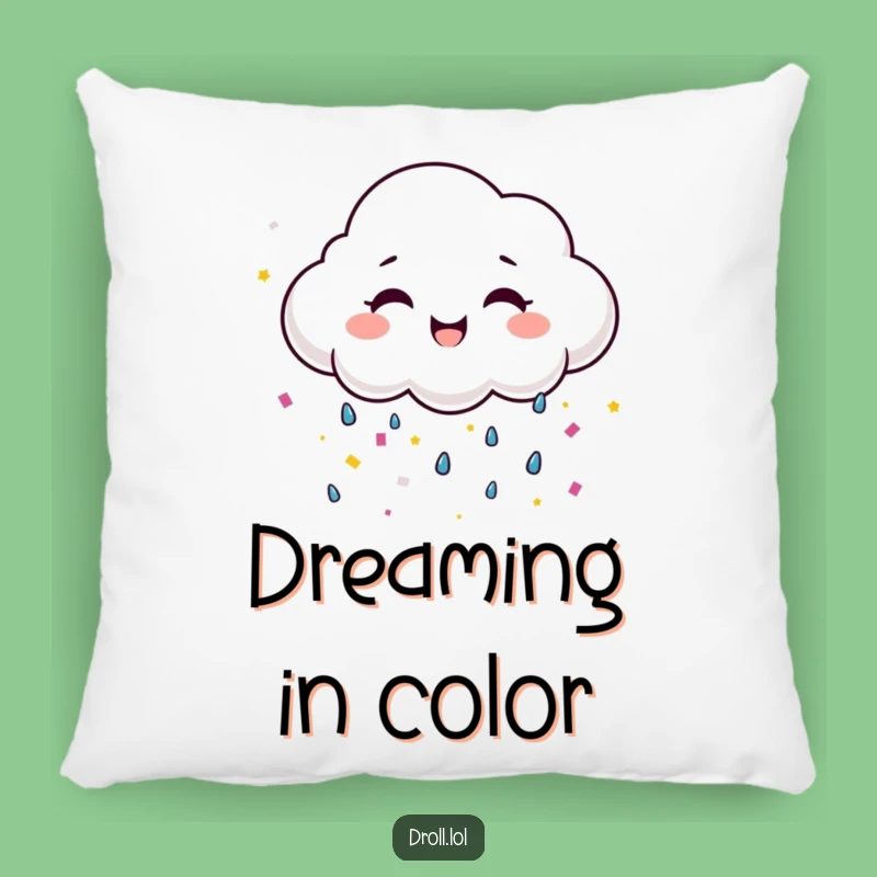 Funny Happy Cloud Confetti Pillow - Cozy Comfort & Cheerful Decor!