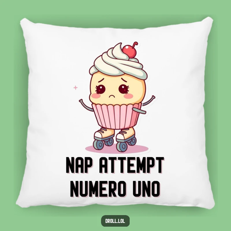 Funny Roller Skate Cupcake Pillow: Soft & Bewildered Comfort, Gift!