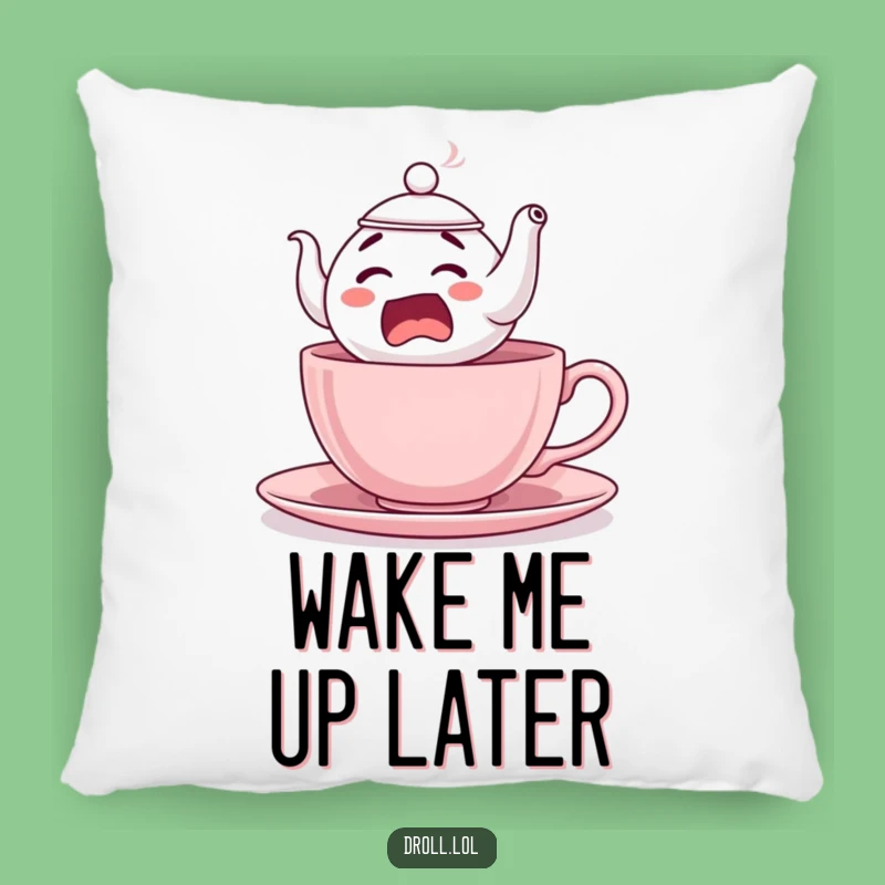 Funny Startled Teapot Pillow: Comfy Cushion with a Hilarious Tea Moment, Ideal Funny Gift