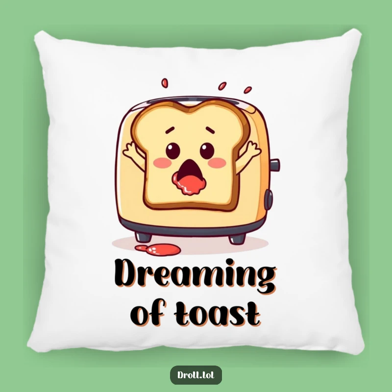 Funny Toast Leap Pillow - Soft, Comfy, and Hilarious Breakfast Decor Gift