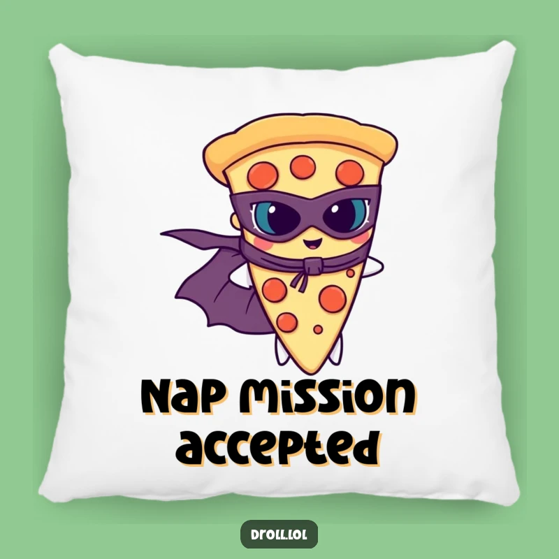 Funny Pizza Superhero Accent Pillow: Cozy Comfort for Heroes and Pizza Lovers
