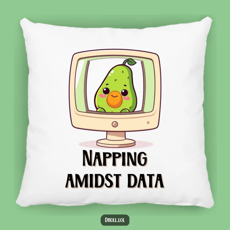 Funny Curious Avocado Pillow - Soft, Comfy, and Hilarious Tech Decor Gift