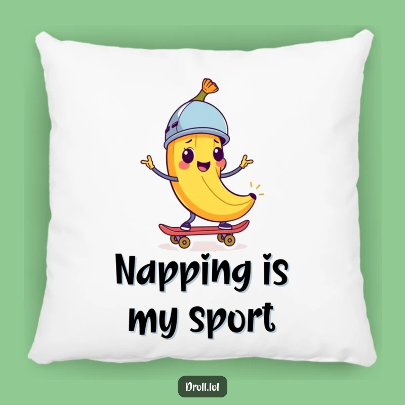 Funny Banana Peel Skater Pillow: Cozy Comfort with Adventure - Gift!