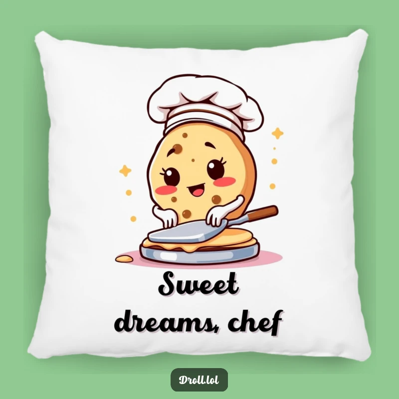 Funny Cookie Chef Pancake Pillow - Cozy Kitchen Comfort & Humor!
