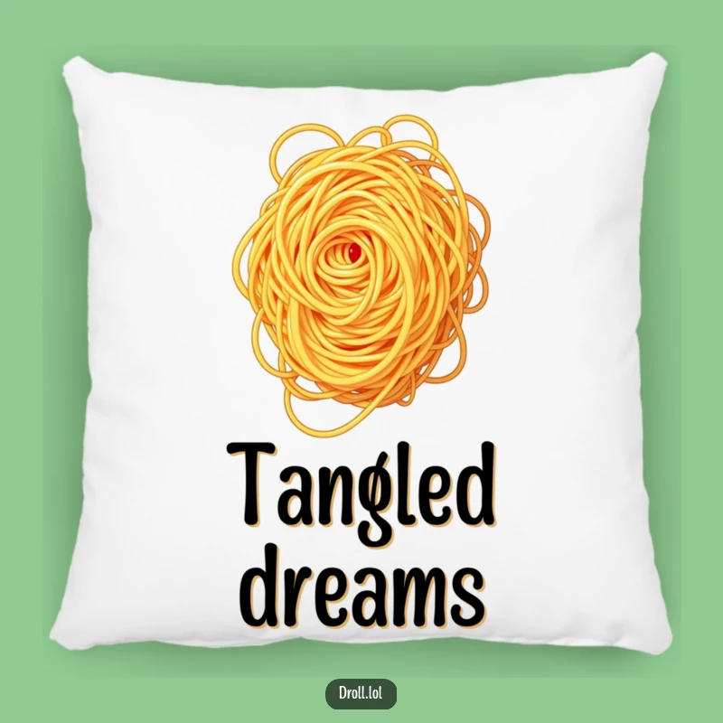 Funny Spaghetti Swirl Pillow: Cozy Untangling Pasta's Comfort Mealtime Gift