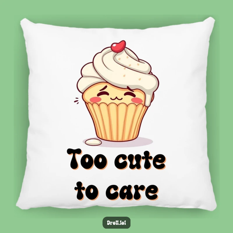 Funny Embarrassed Cupcake Pillow: Blushing Comfort, Sweet Funny Gift