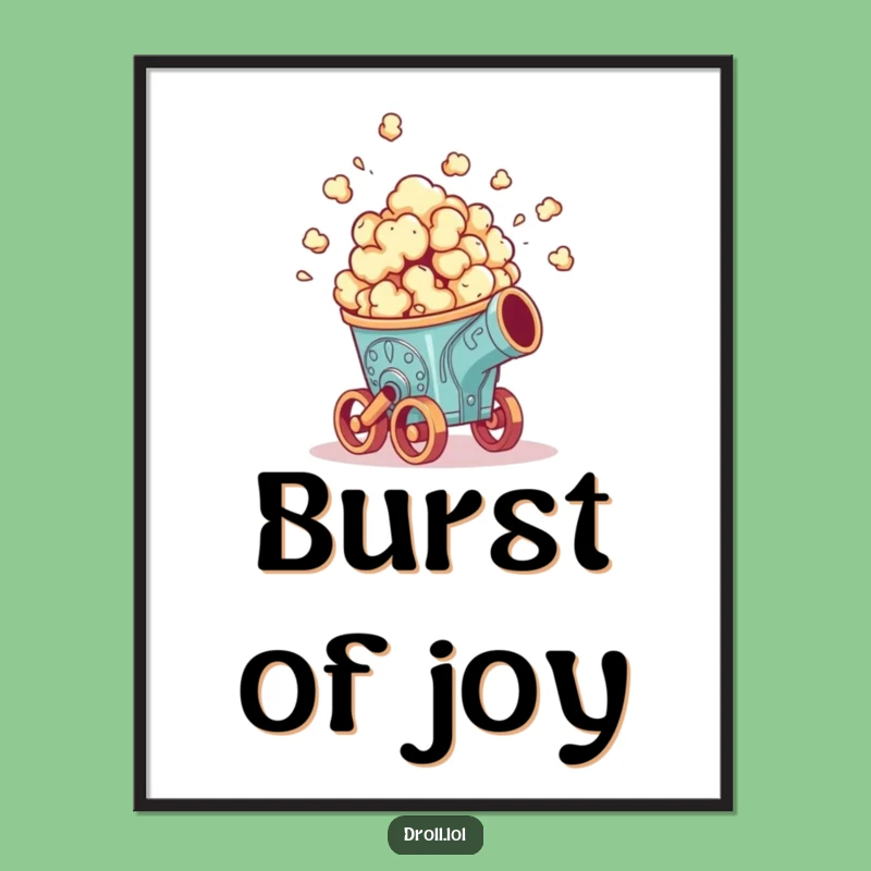 Funny Popcorn Cannon Digital Print - Explosive Humor for Instant Wall Art