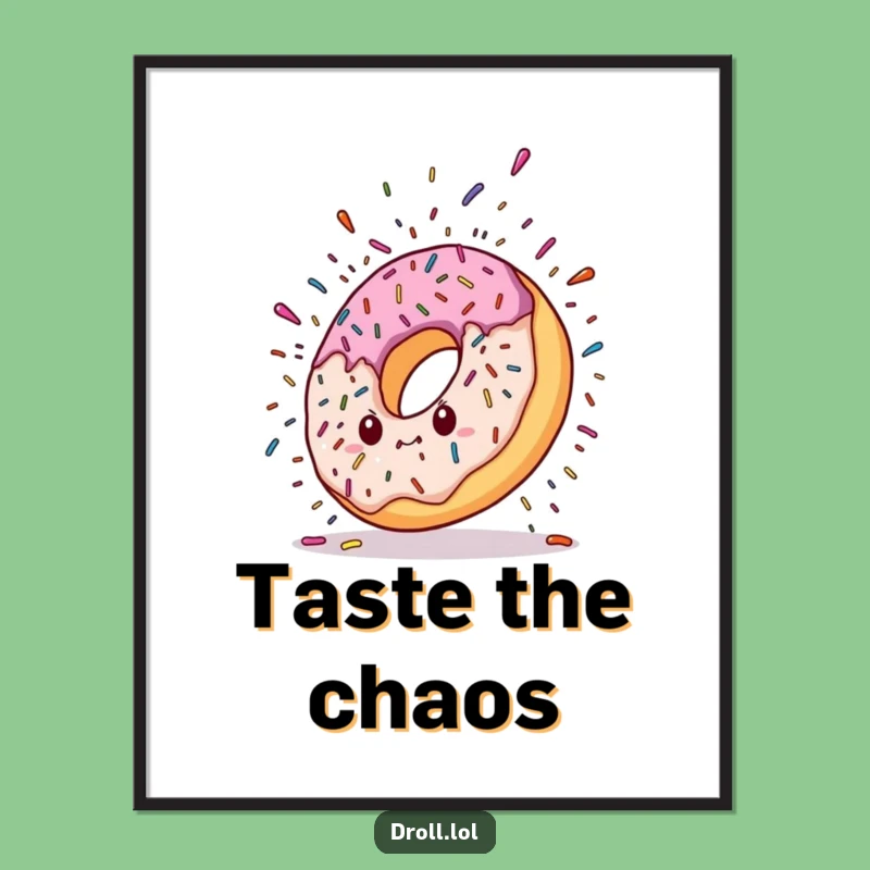 Funny Falling Donut Digital Art - Instant Sweet Decor Funny Gift