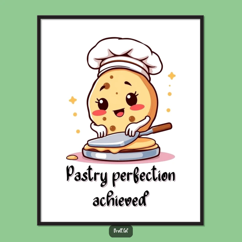 Funny Cookie Chef Pancake Digital Art - Instant Kitchen Decor & Gift!